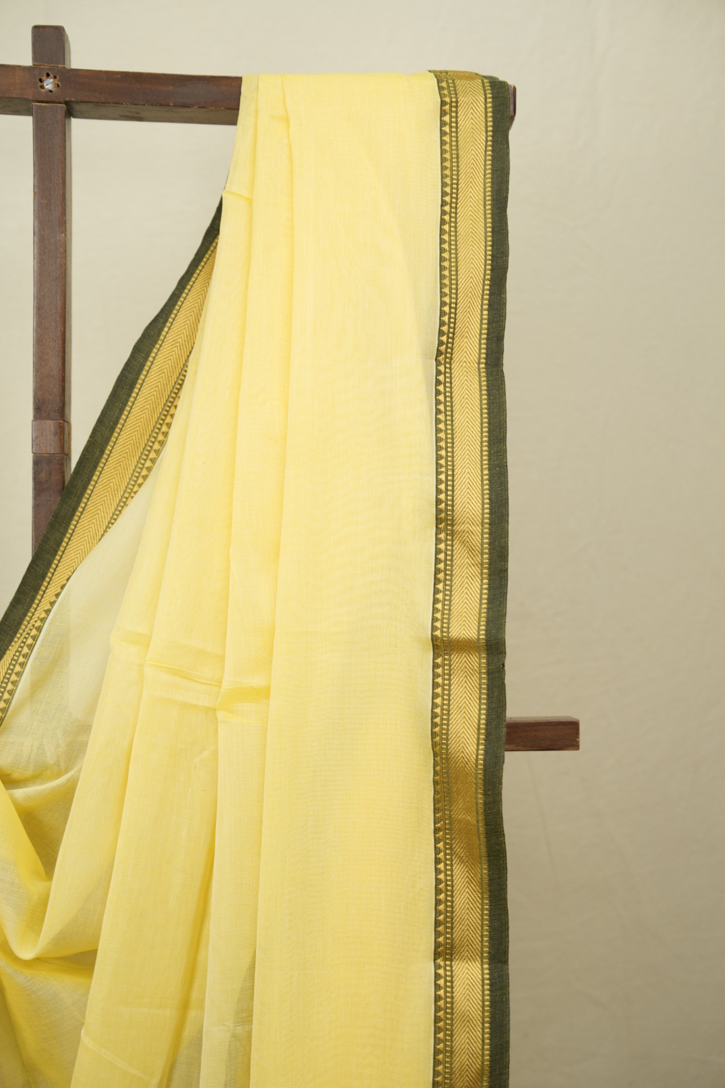 Yellow Narayan Peth Cotton Saree - SRYNPCS99