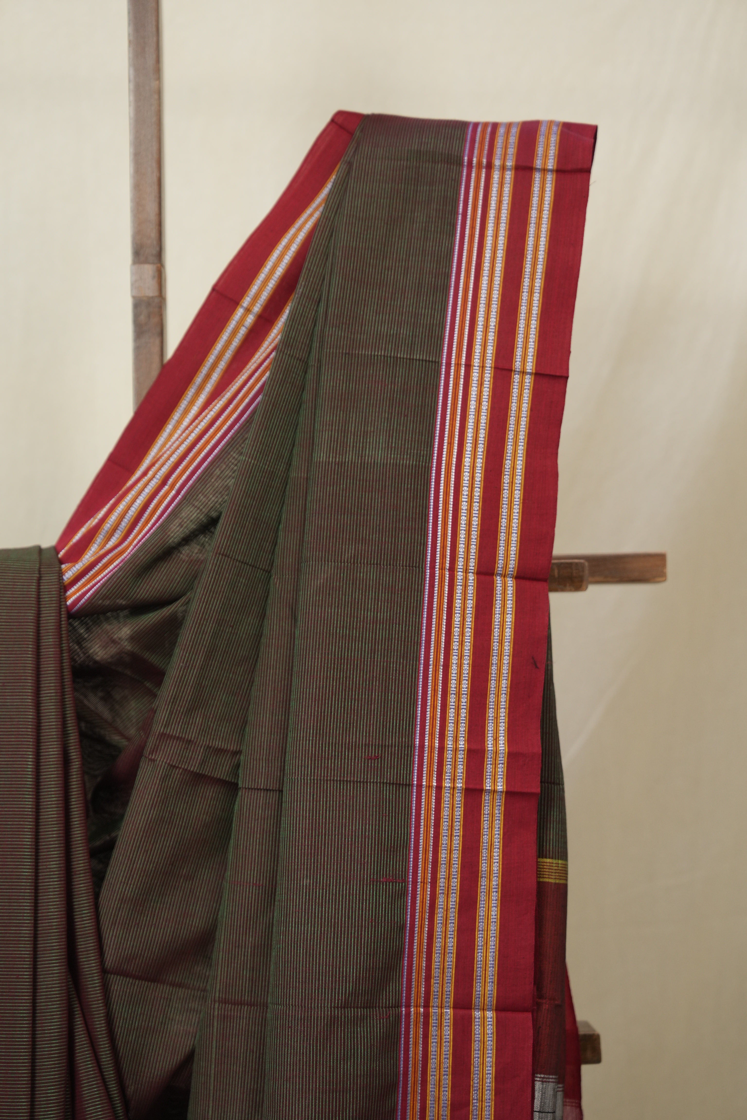 Two Tone Green Cotton Ilkal Saree - SRTTGCIS872