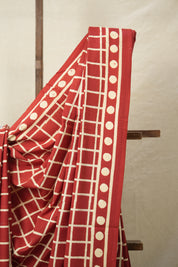 Maroon HBP Cotton Saree - SRMCS3060