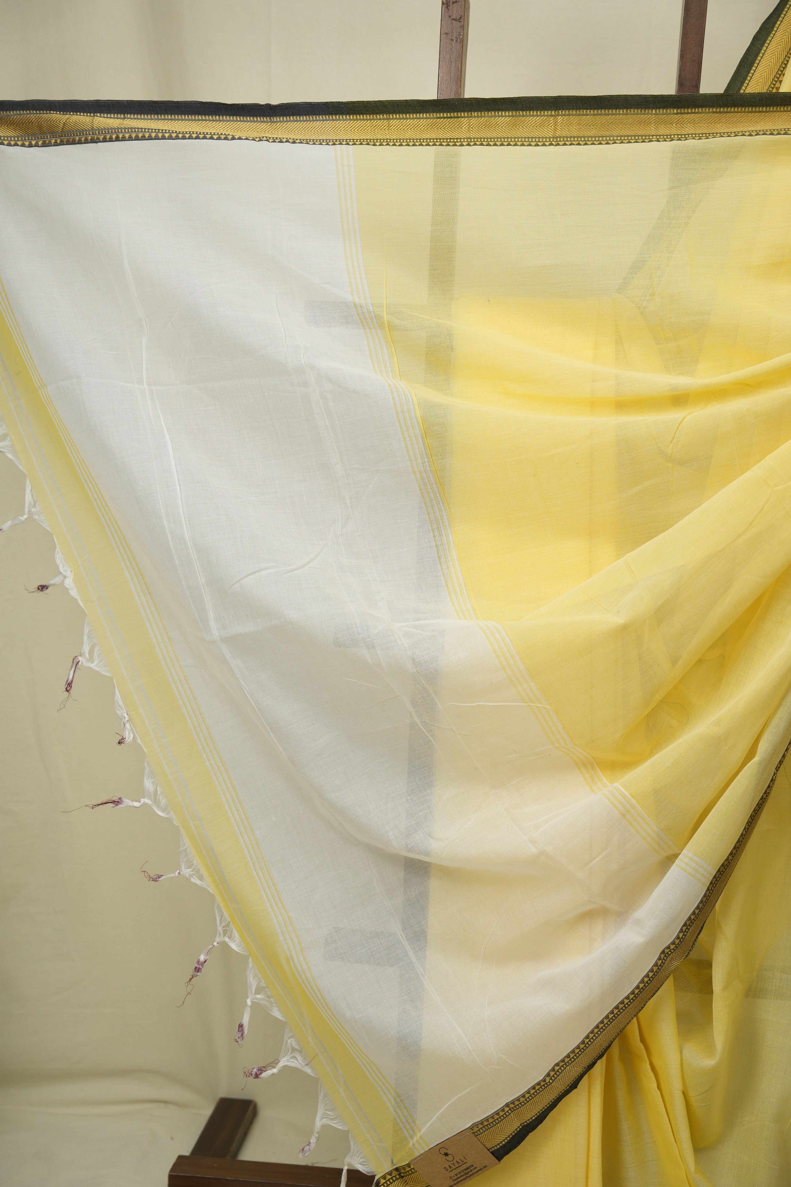 Yellow Narayan Peth Cotton Saree - SRYNPCS99