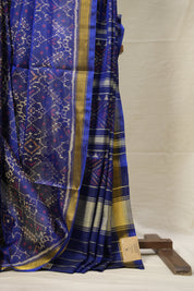 Deep Ink Blue Rajkot Patola Silk Saree - SRDIBRPSS502