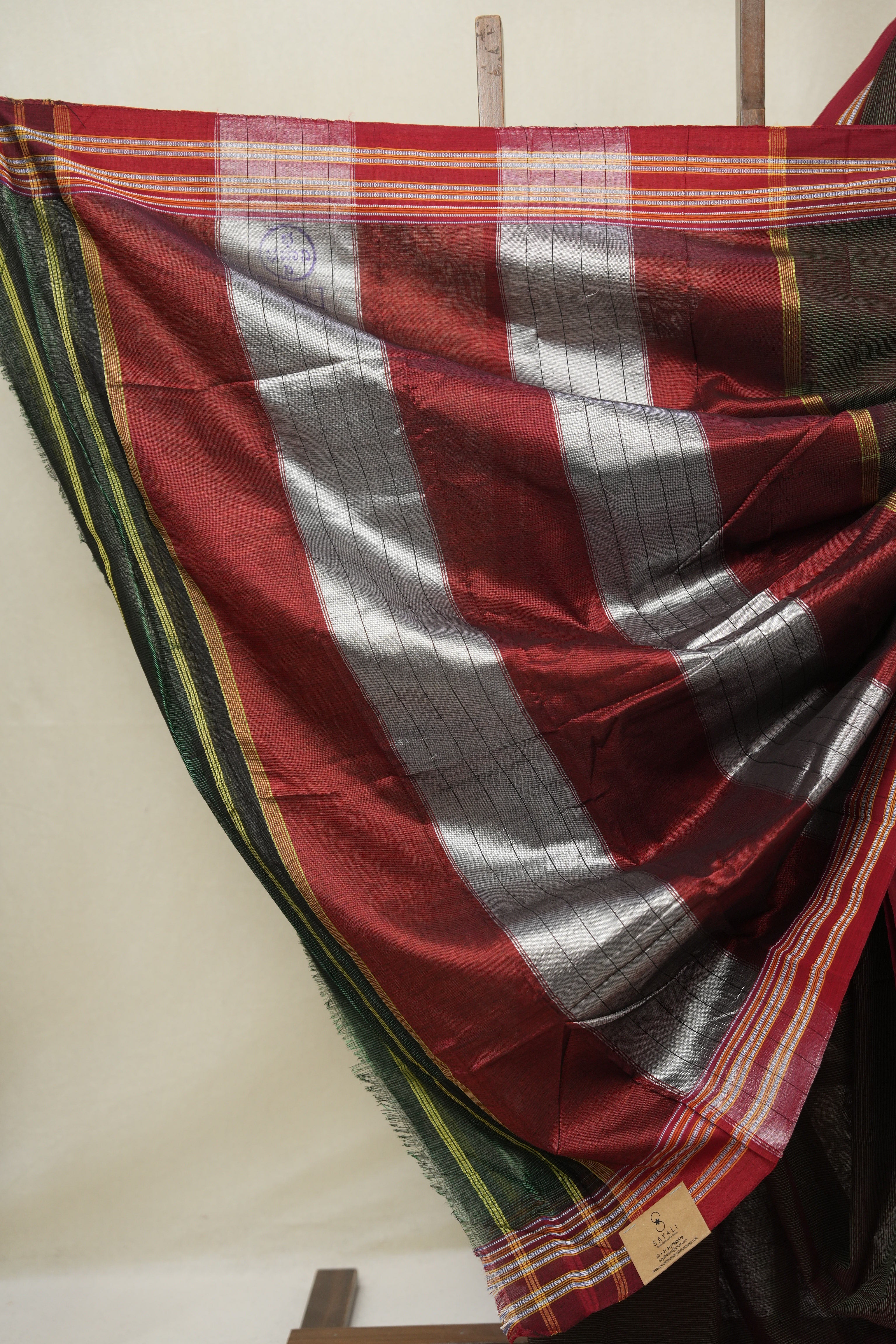 Two Tone Green Cotton Ilkal Saree - SRTTGCIS872
