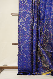 Deep Ink Blue Rajkot Patola Silk Saree - SRDIBRPSS502