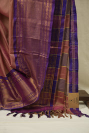Dusty Pink Narayan Peth Cotton Saree - SRDPNPCS102