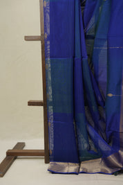 Blue Maheshwari Saree - SRBMS1113