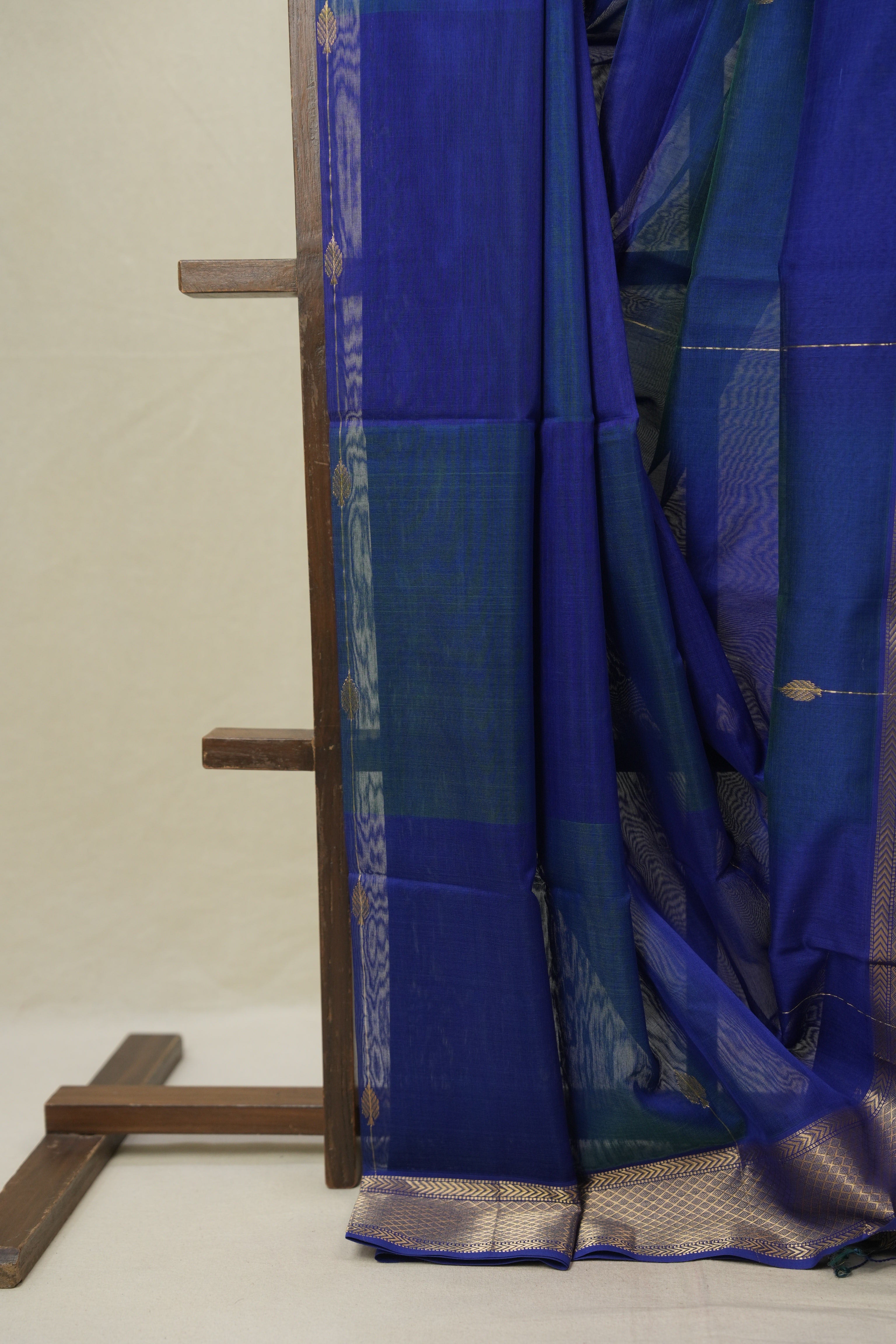 Blue Maheshwari Saree - SRBMS1113