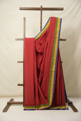 Maroon Cotton Patchwork Saree - SRMCPS277