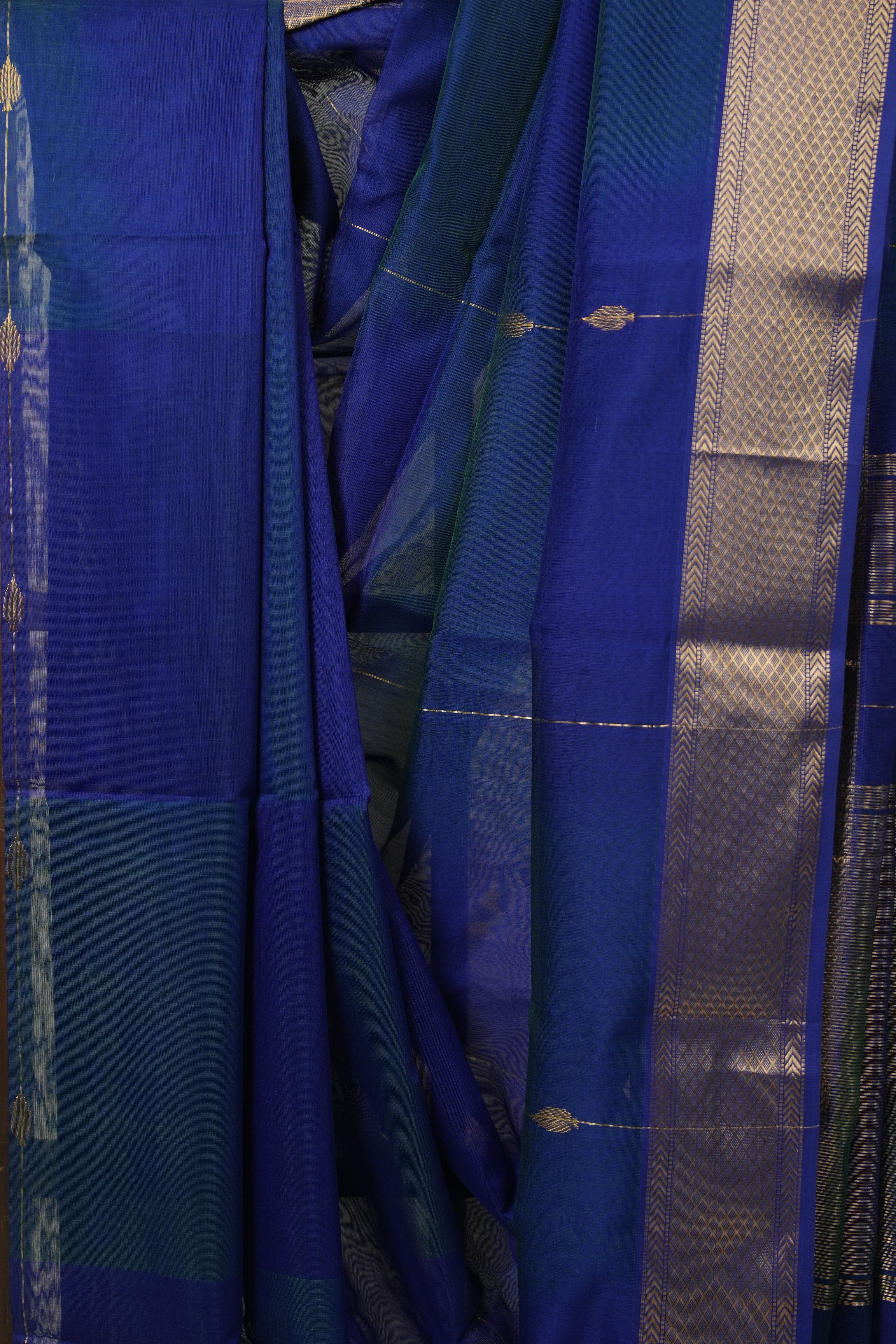 Blue Maheshwari Saree - SRBMS1113