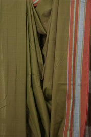 Two Tone Green Plain Cotton Ilkal Saree - SRTTGPCIS789