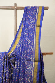 Deep Ink Blue Rajkot Patola Silk Saree - SRDIBRPSS502