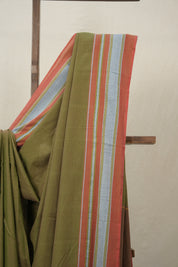 Two Tone Green Plain Cotton Ilkal Saree - SRTTGPCIS789