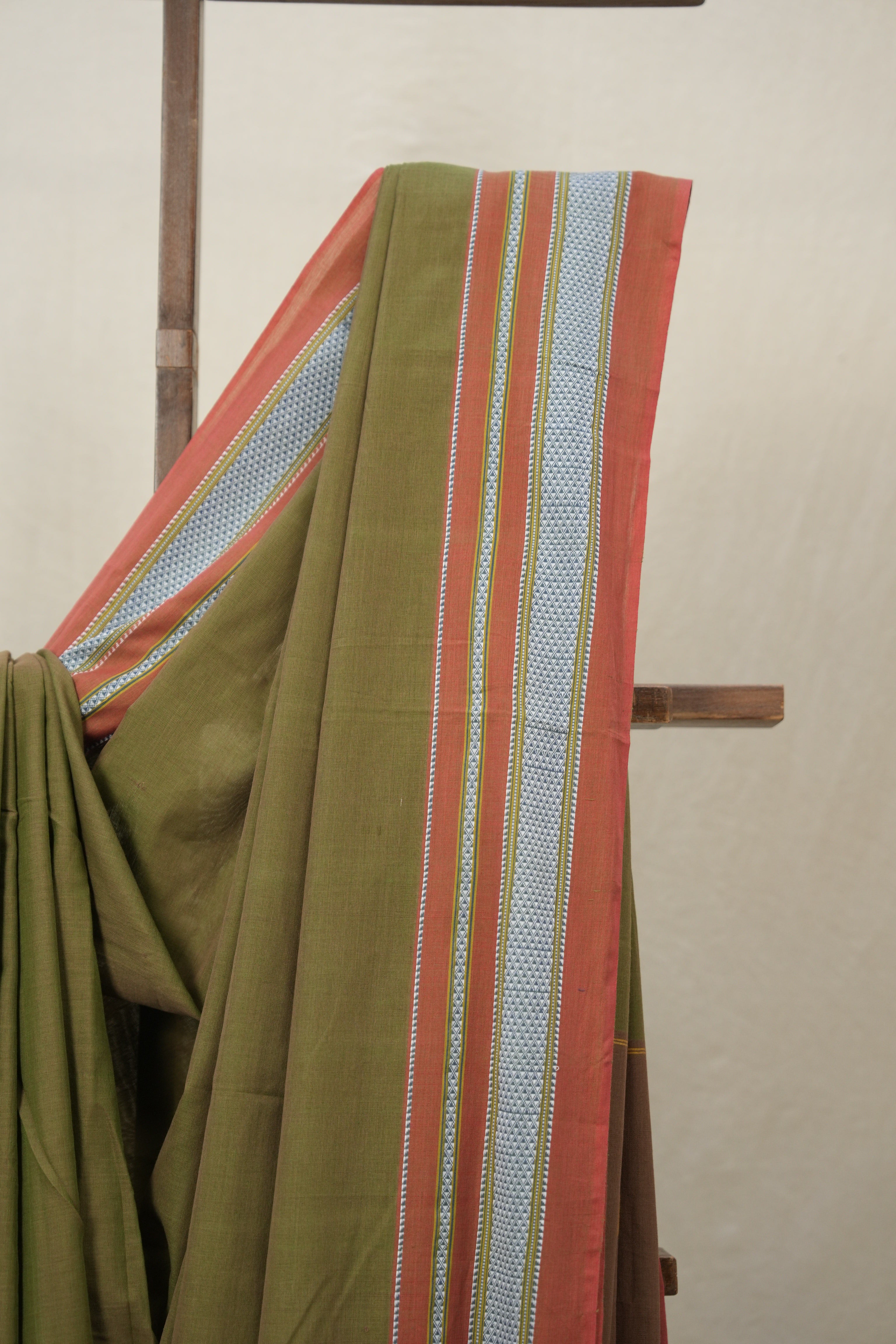 Two Tone Green Plain Cotton Ilkal Saree - SRTTGPCIS789