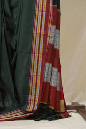 Green Cotton Ilkal Saree - SRGCIS877