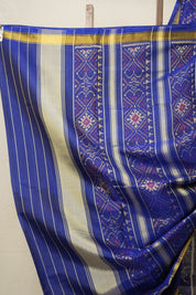 Deep Ink Blue Rajkot Patola Silk Saree - SRDIBRPSS502
