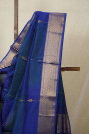 Blue Maheshwari Saree - SRBMS1113