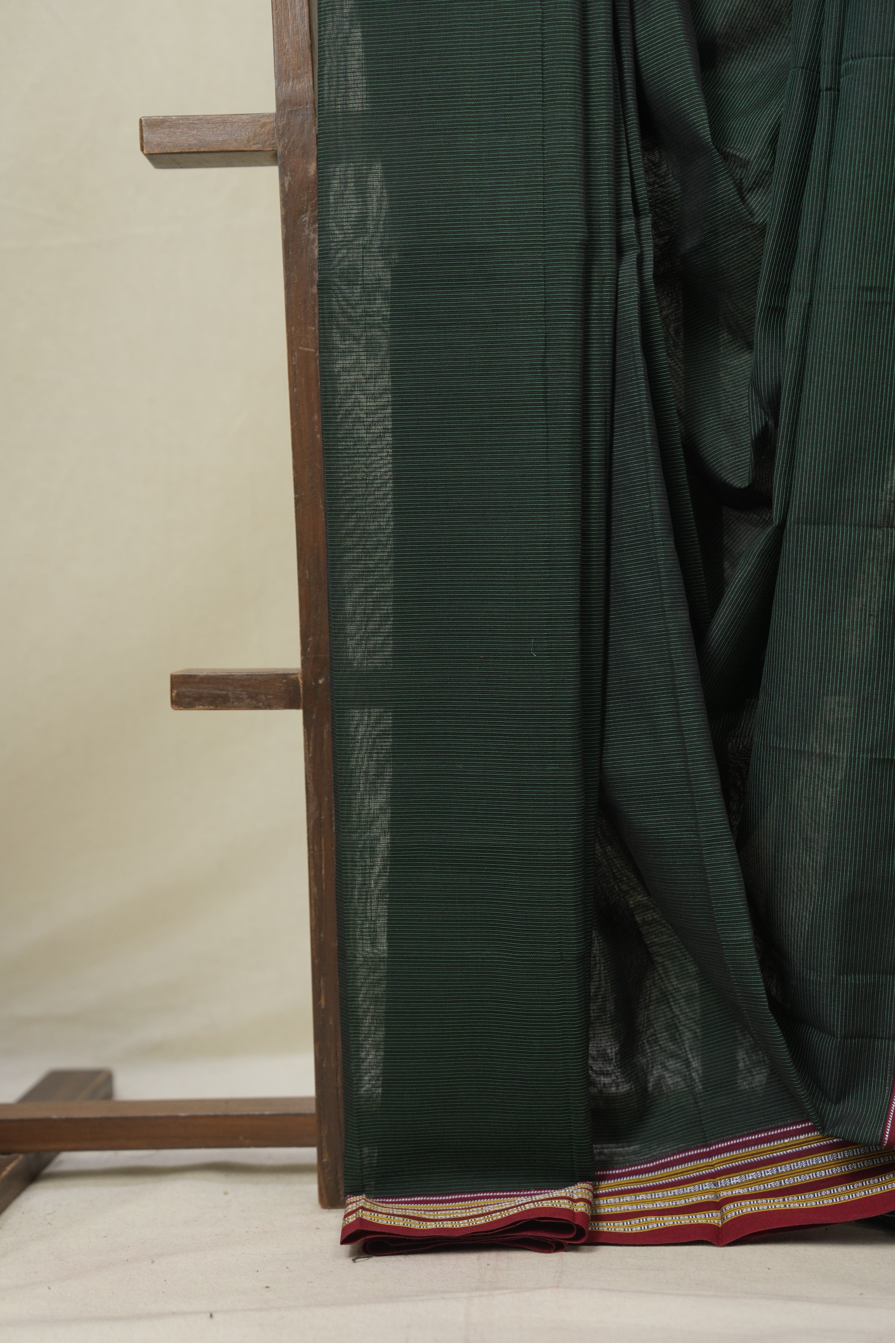 Green Cotton Ilkal Saree - SRGCIS877
