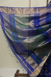 Blue Maheshwari Saree - SRBMS1113