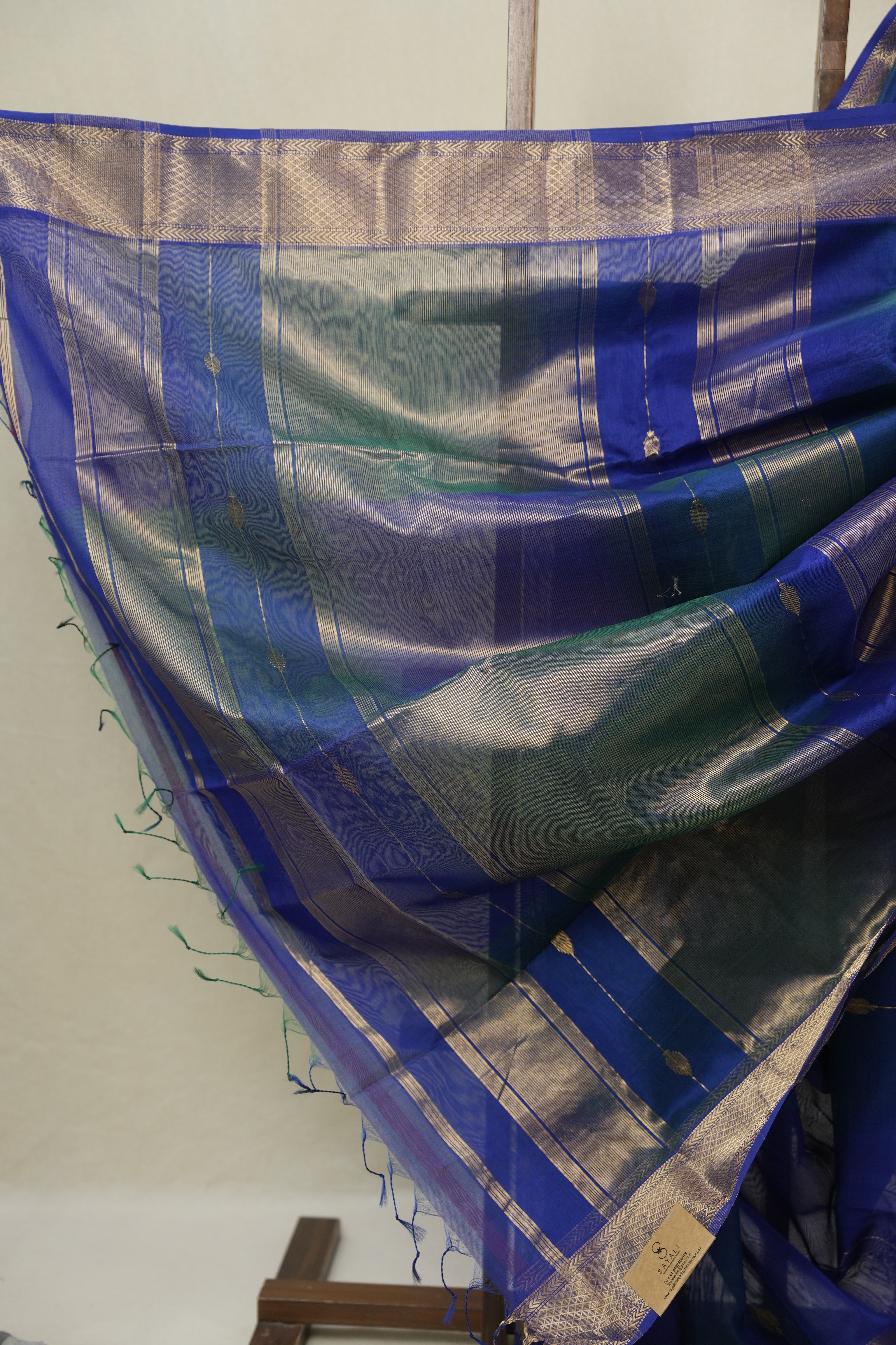 Blue Maheshwari Saree - SRBMS1113