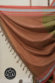 Two Tone Green Plain Cotton Ilkal Saree - SRTTGPCIS789