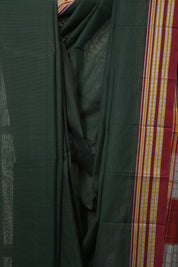 Green Cotton Ilkal Saree - SRGCIS877