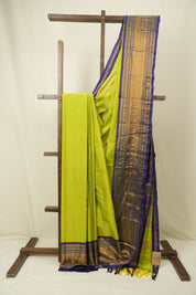 Parrot Green Narayan Peth Cotton Saree - SRPGNPCS104