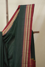 Green Cotton Ilkal Saree - SRGCIS877