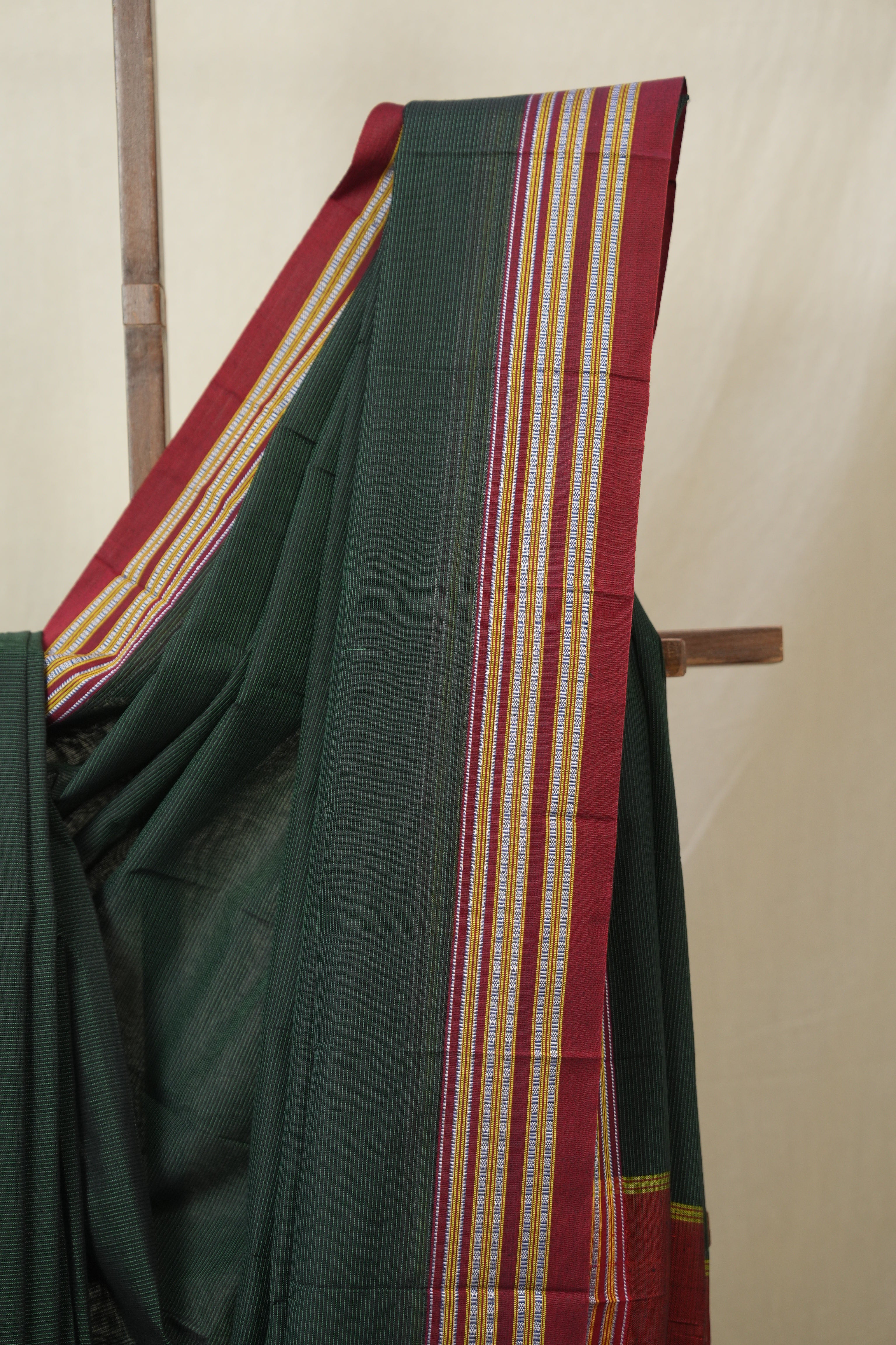 Green Cotton Ilkal Saree - SRGCIS877