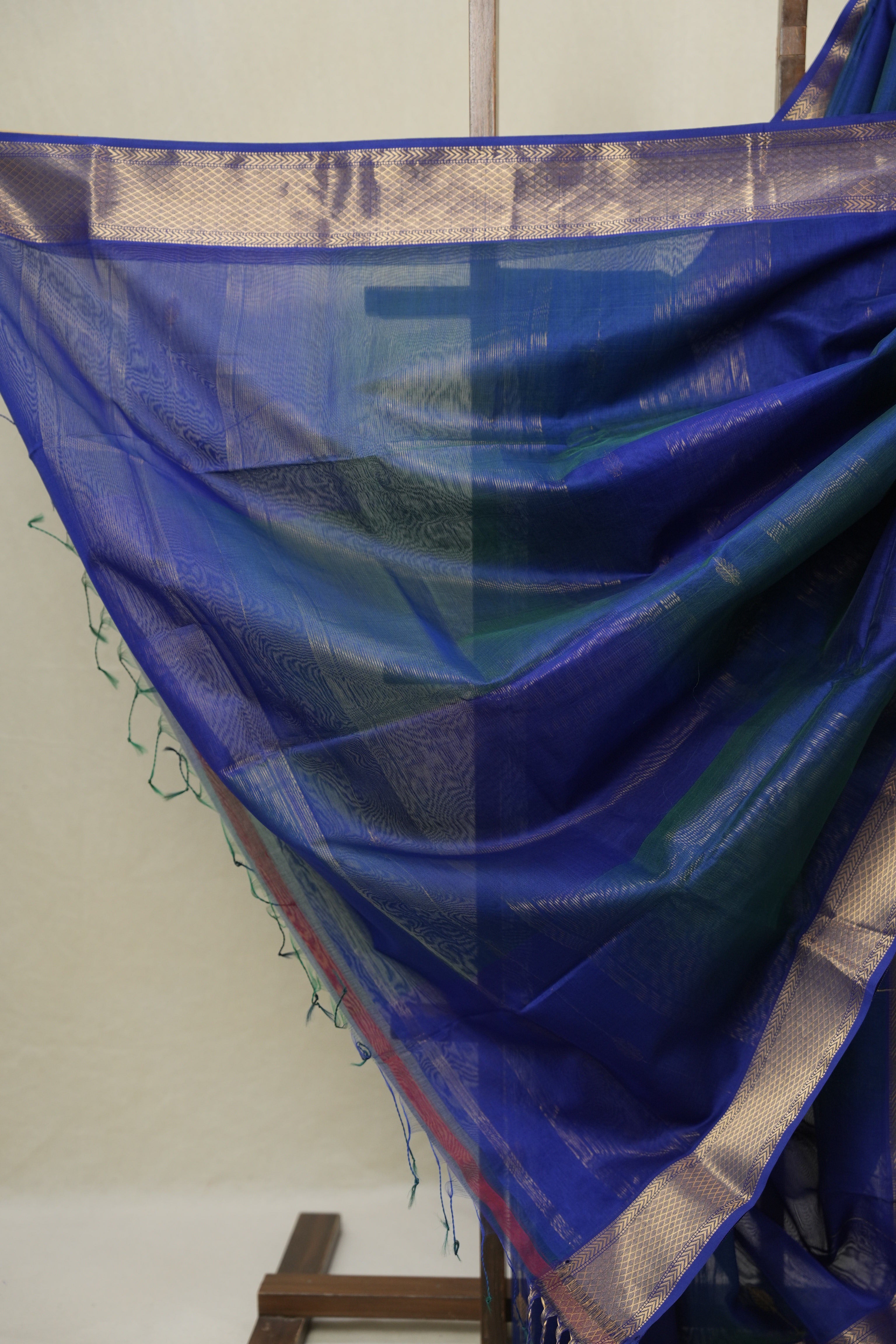 Blue Maheshwari Saree - SRBMS1113