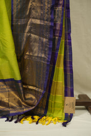 Parrot Green Narayan Peth Cotton Saree - SRPGNPCS104