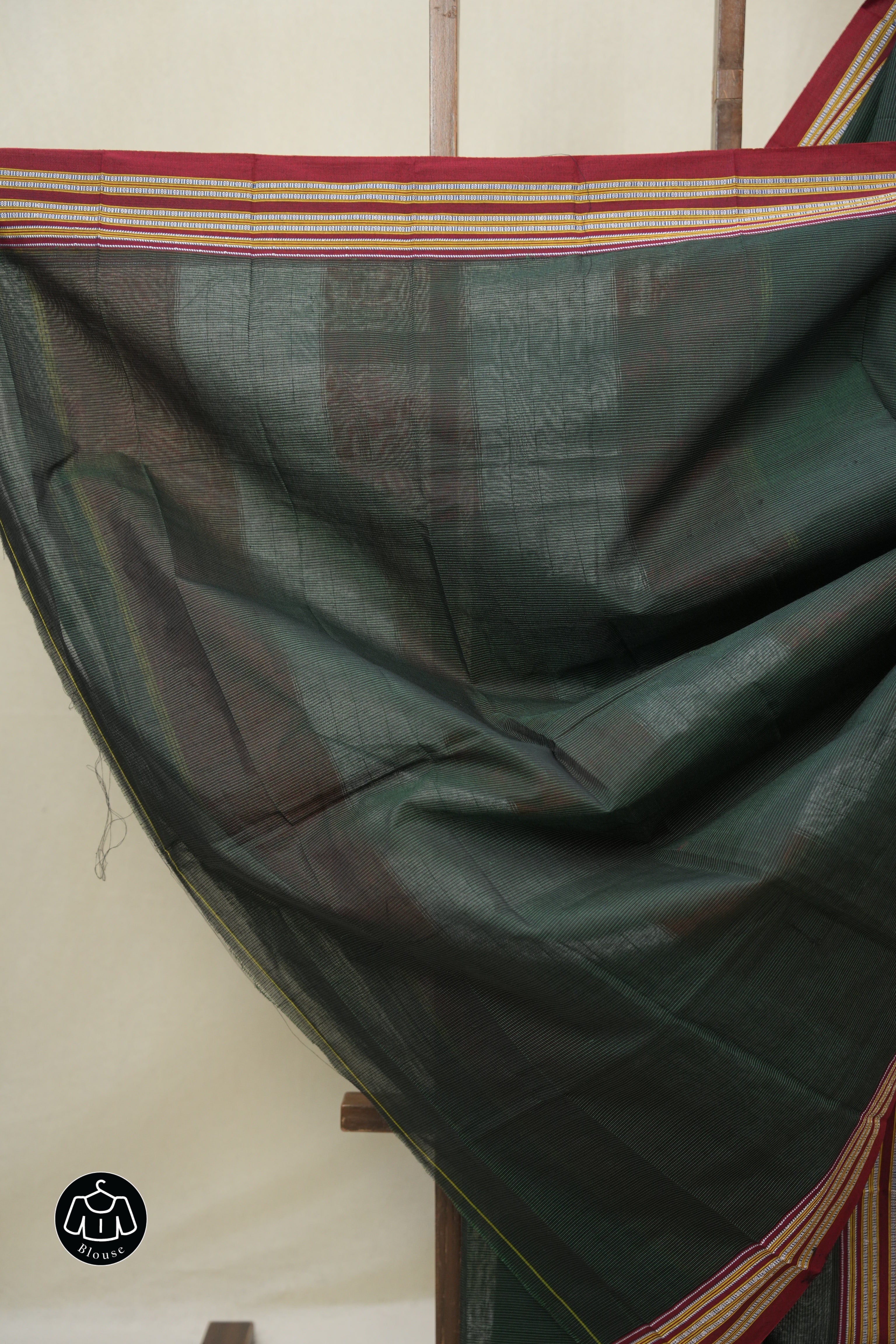 Green Cotton Ilkal Saree - SRGCIS877