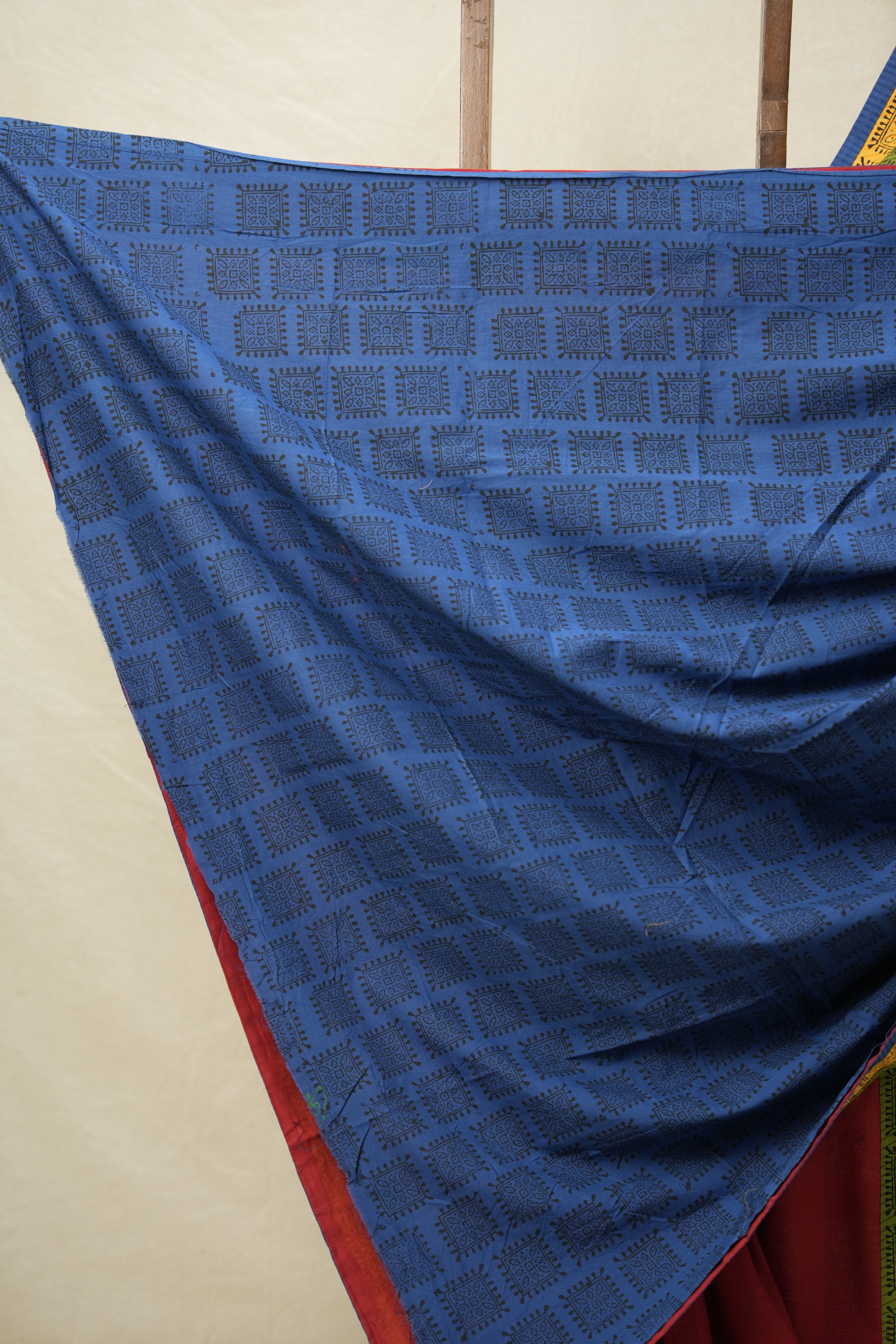 Maroon Cotton Patchwork Saree - SRMCPS277