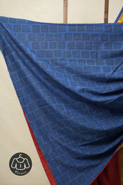 Maroon Cotton Patchwork Saree - SRMCPS277