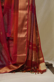 Multicolour Maheshwari Saree - SRMMS1112