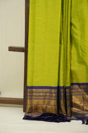 Parrot Green Narayan Peth Cotton Saree - SRPGNPCS104
