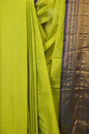 Parrot Green Narayan Peth Cotton Saree - SRPGNPCS104