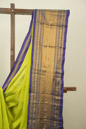 Parrot Green Narayan Peth Cotton Saree - SRPGNPCS104