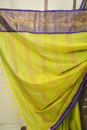 Parrot Green Narayan Peth Cotton Saree - SRPGNPCS104