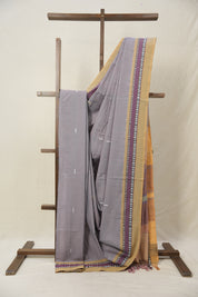 Two Tone Lavender Pink Plain Cotton Ilkal Saree - SRTTLPPCIS790