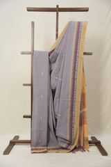 Two Tone Lavender Pink Plain Cotton Ilkal Saree - SRTTLPPCIS790