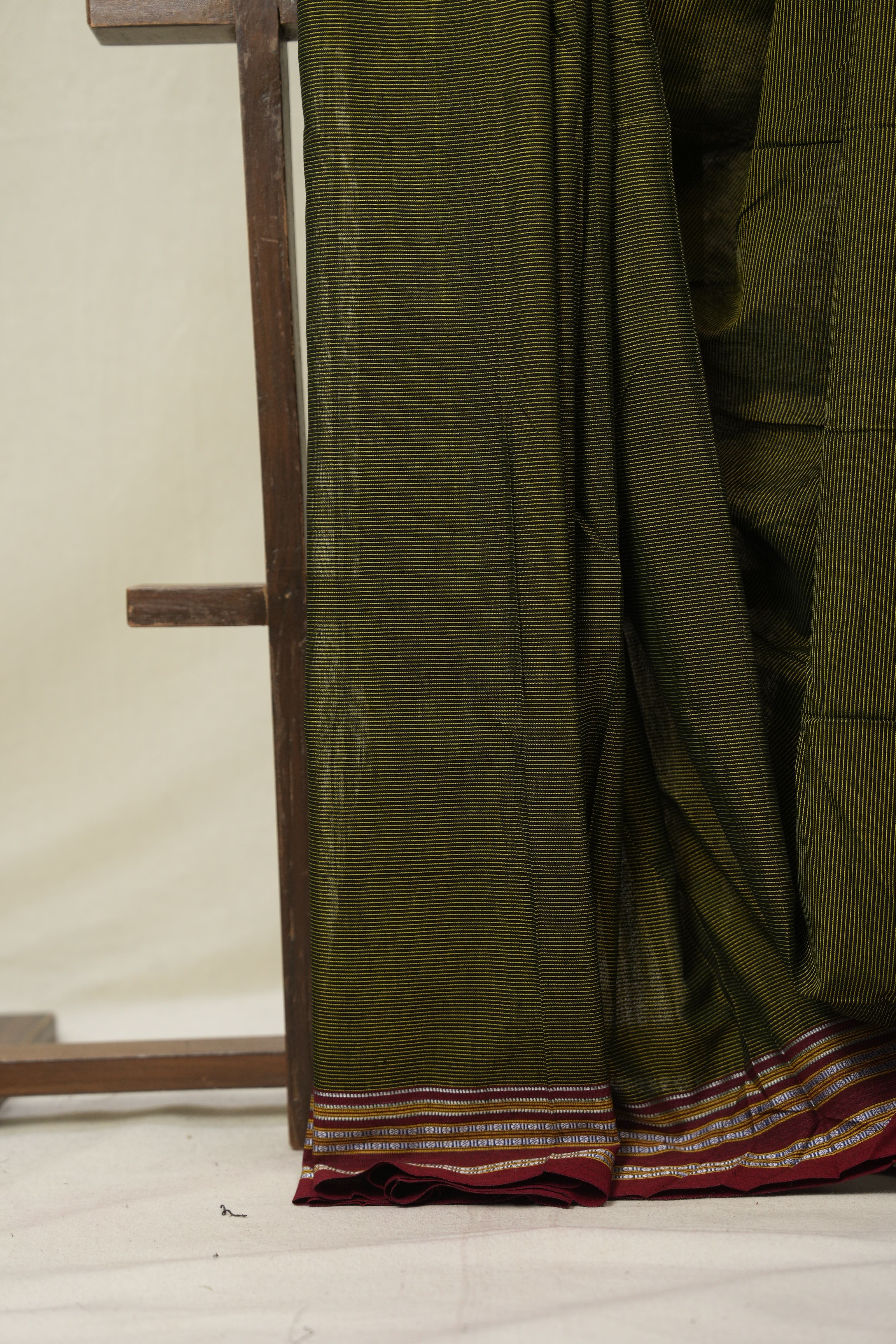 Mehendi Green Cotton Ilkal Saree - SRMGCIS871