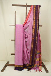 Pink Narayan Peth Cotton Saree - SRPNPCS103
