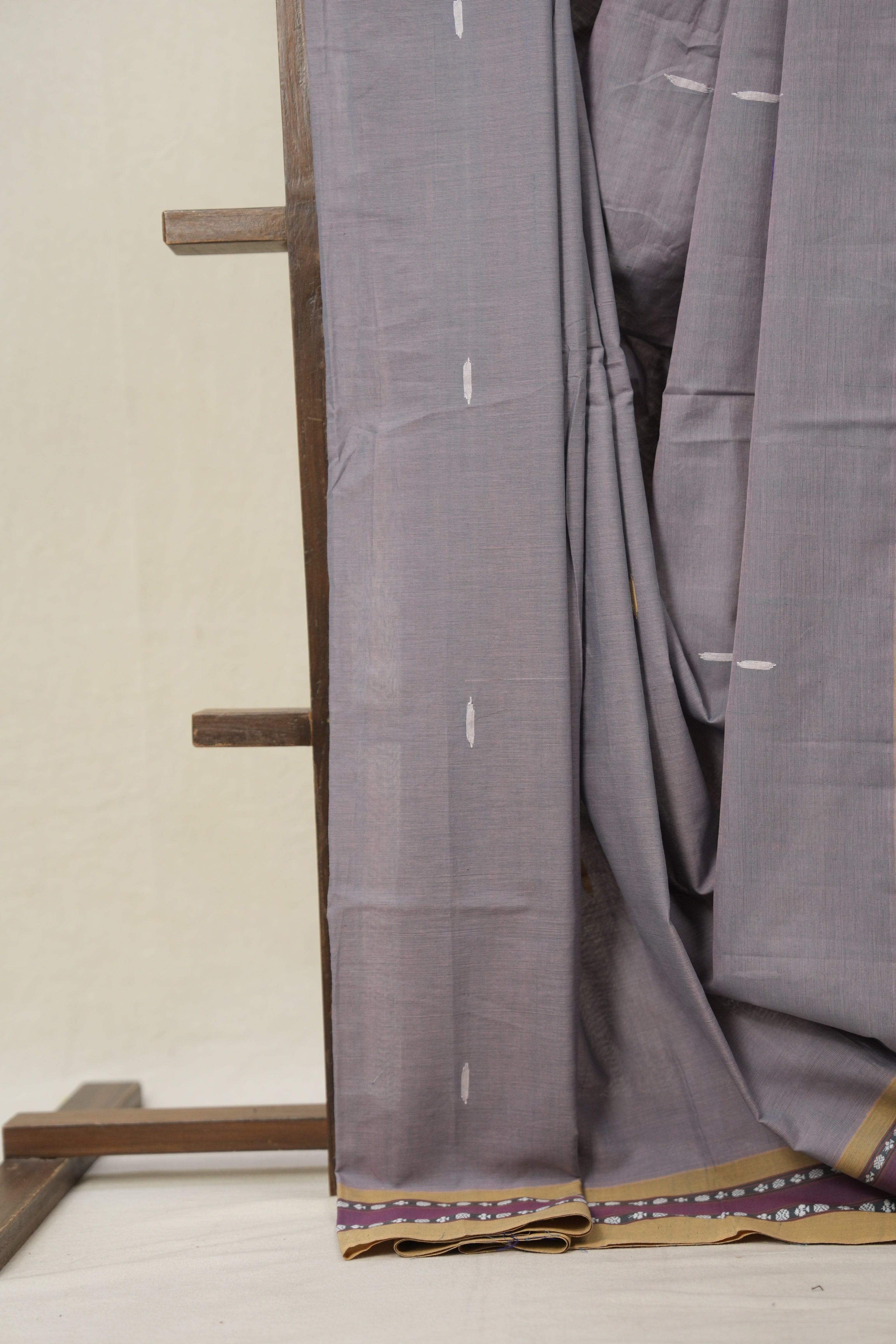 Two Tone Lavender Pink Plain Cotton Ilkal Saree - SRTTLPPCIS790