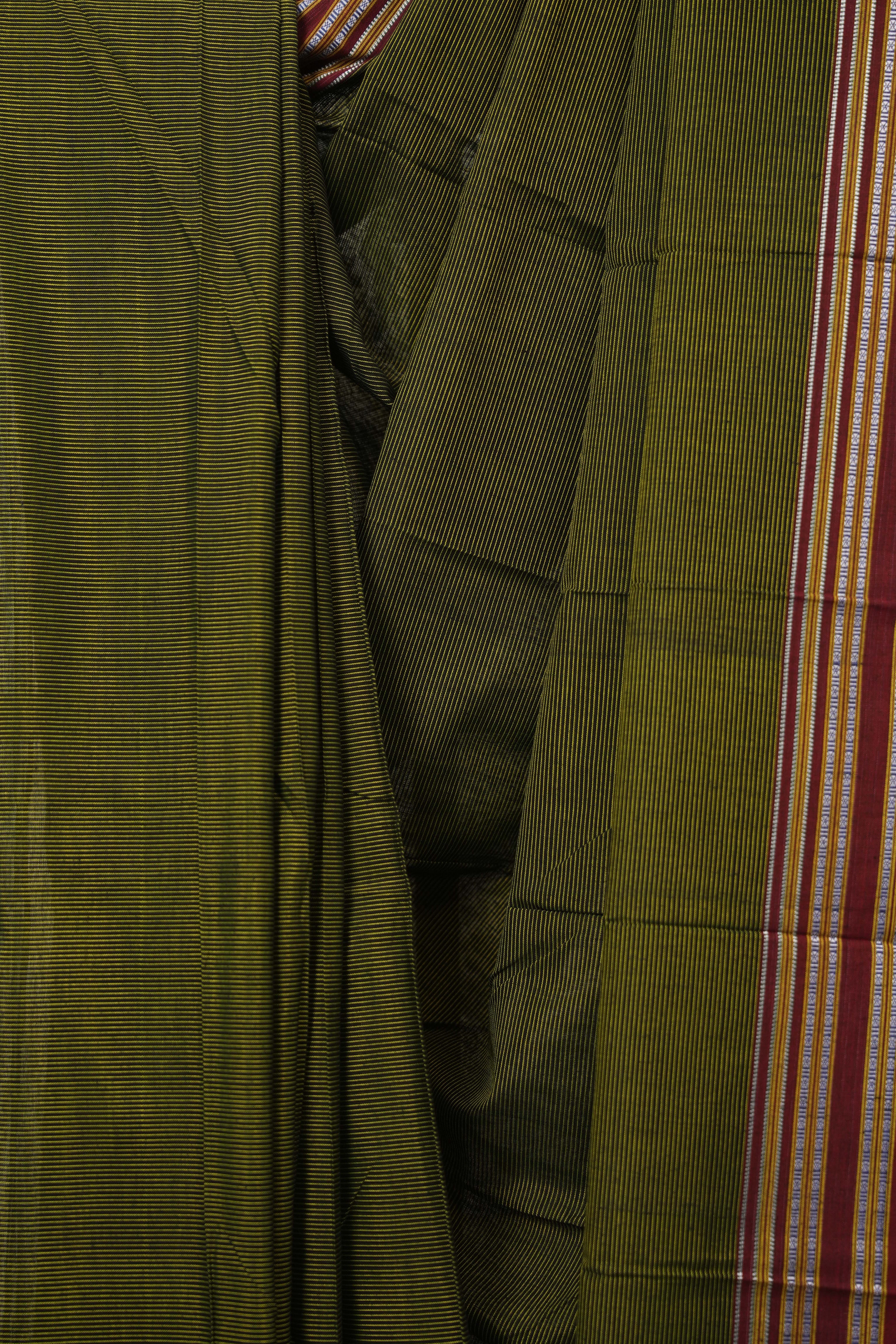 Mehendi Green Cotton Ilkal Saree - SRMGCIS871