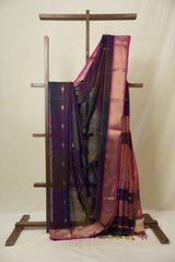 Purple Maheshwari Saree - SRPMS1114