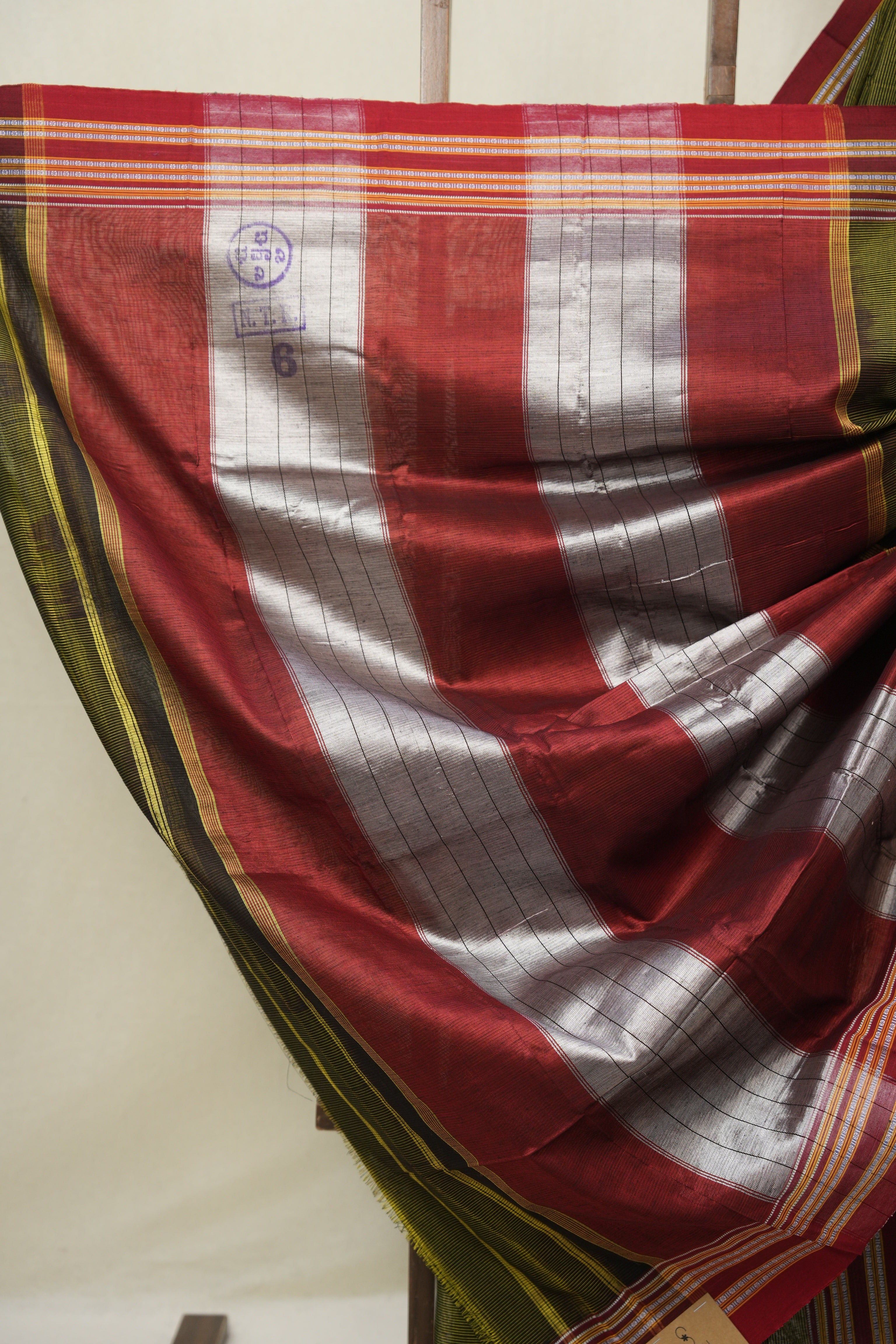 Mehendi Green Cotton Ilkal Saree - SRMGCIS871