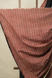 Black Cotton Patchwork Saree - SRBCPS276