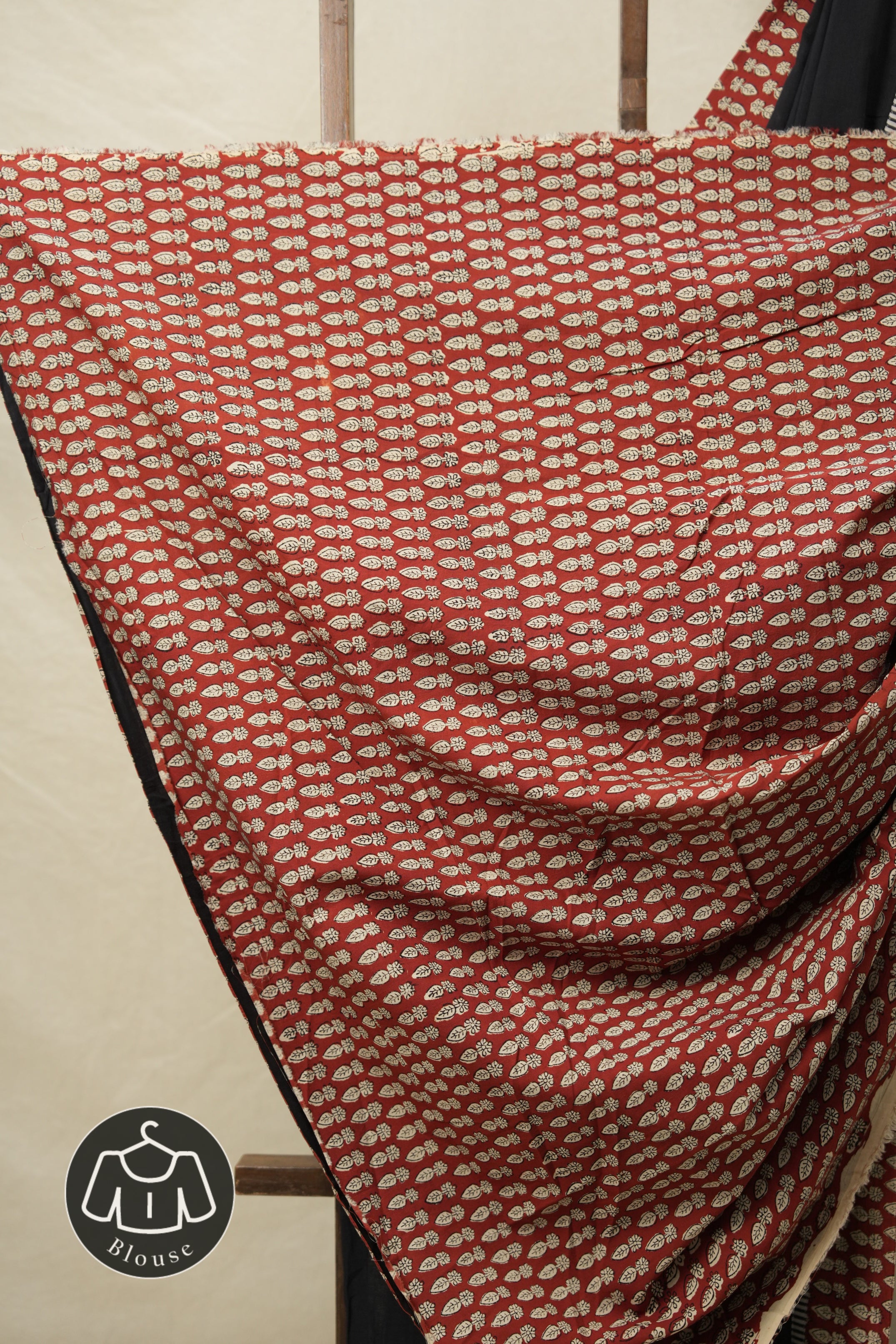 Black Cotton Patchwork Saree - SRBCPS276