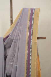 Two Tone Lavender Pink Plain Cotton Ilkal Saree - SRTTLPPCIS790