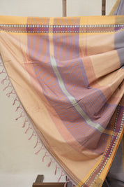 Two Tone Lavender Pink Plain Cotton Ilkal Saree - SRTTLPPCIS790