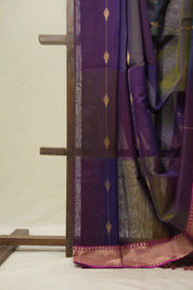 Purple Maheshwari Saree - SRPMS1114